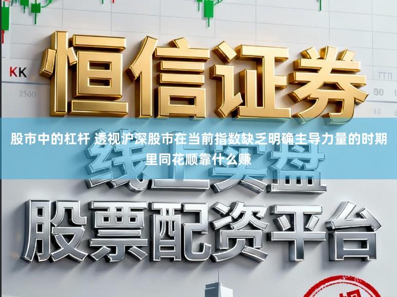 股市中的杠杆 透视沪深股市在当前指数缺乏明确主导力量的时期里同花顺靠什么赚